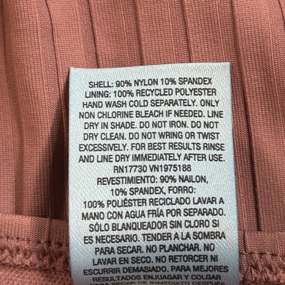 New Savage X Fenty Dusty Rose Bikini Bottoms with Gold Accents - Picture 3 of 5